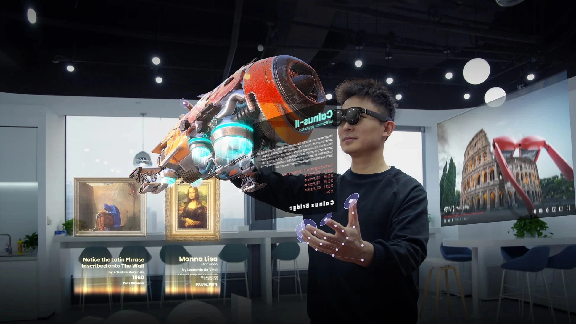 Xreal Air 2 Ultra AR Glasses 6DoF Smart Glasses 385 inch HD Space Giant Screen 52&deg; FOV Portable Private Cinema 1080p View