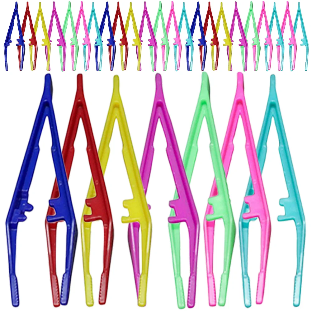 

30 Pcs Plastic Eyebrow Tweezers Lash Kit Girl Makeup Supplies Women Miss Trimming Too Salon Clips