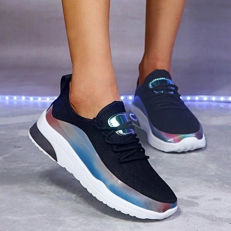 Frauen bunte coole Sneaker Damen Schnürung vulkan isierte Schuhe lässig weibliche flache Komfort Wanderschuhe Frau 2022 Mode