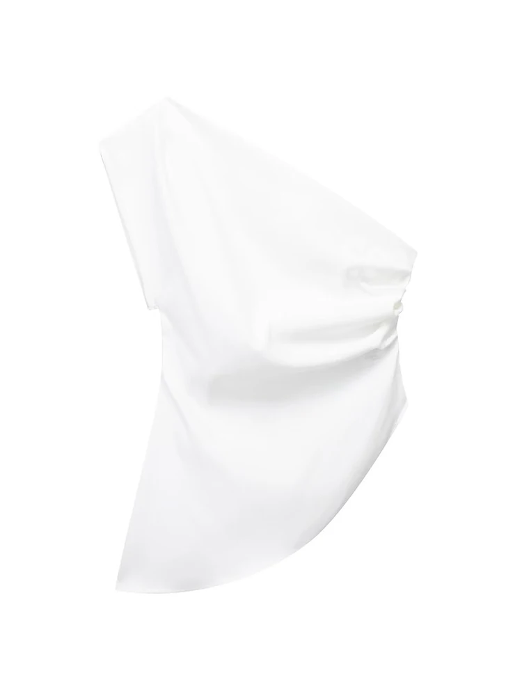 Asymmetric T-shirt New Women’s Fashion Trend Spicy Girl Celebrity Temperament Off Shoulder Top BEST SELLERS
