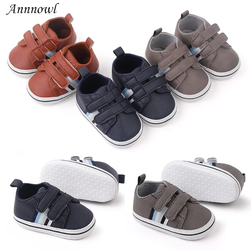 

Brand Leather Sneakers Shoes for Boy Tenis Newborn Footwear Toddler Soft Sole Anti-slip Moccasins 1 Year Infant Baby Shower Gift