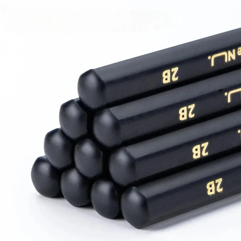 Nusign 10/30 Pcs Black Wood Graphite Pencil Set HB 2B Professional Drawing Sketching Pencil Art Supply for Beginner & Pro Artist 3