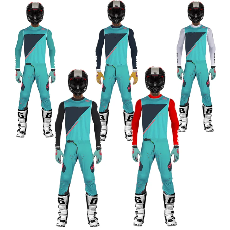 2022 STREAM FOX ZERO light Green Motocross Jersey And Pant Motorcycle Clothing ATV Dirt Bike Suit Moto Off Road Gear Set |