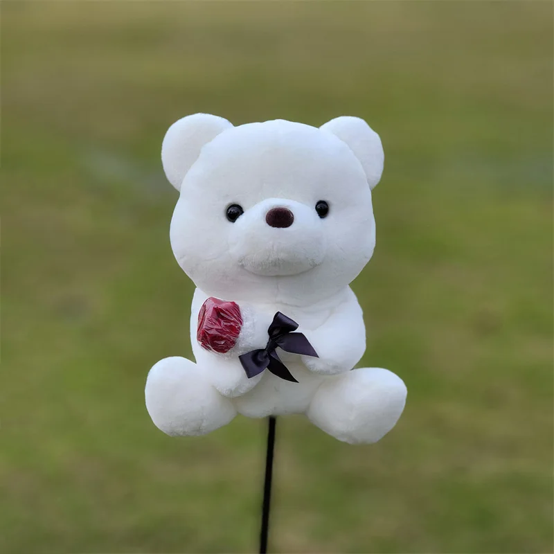 Cartoon Golf Headcovers Plush Cute Golf Driver Fairway Wood Putter Headcover Accessory White Brown Colors golf club headcover