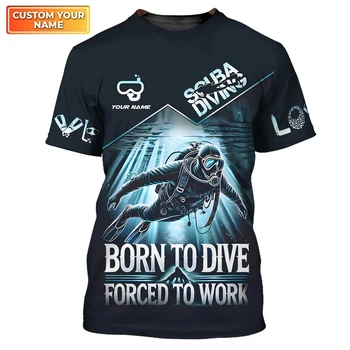 Moda Sport Grafica Immersione Magliette stampate in 3D Nuova tendenza Nome personalizzato Uomo Donna Maglietta allentata Uniformi della squadra Top da corsa