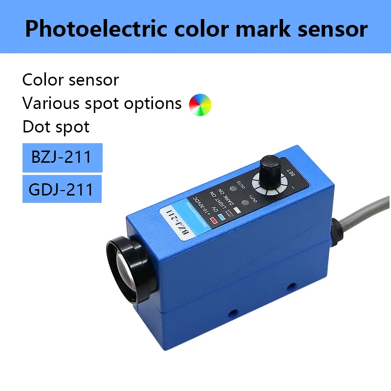 

Color Mark Sensor Color Photoelectric Sensor Switch BZJ-2 10mm Sensing Distance NONC DC 10-30v Bag Making Machine