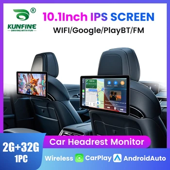 Monitor de reposacabezas de coche de 10,1 pulgadas, pantalla IPS, tableta Android, pantalla táctil para reproductor de asiento trasero de coche, vídeo, música, Bluetooth, Carplay 2G 32G 1