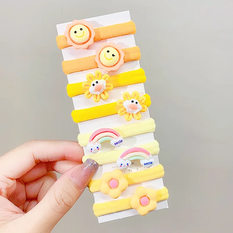 

Летняя резинка для волос ярких цветов, Детская повязка для полотенец, резинка для волос для девочек, круглые шарики для волос, высокоэластичные головные уборы для конского хвоста