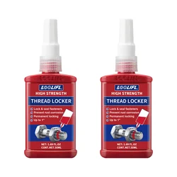 Premium Thread Locking Adhesive - Anti - Loosening, Anti - Shake, Anti - Rust, Anaerobic Solution, Available in Removable and Permanent Strengths, Two - Pack (10g - 50g) (A--H--50Ml - 2Pcs)