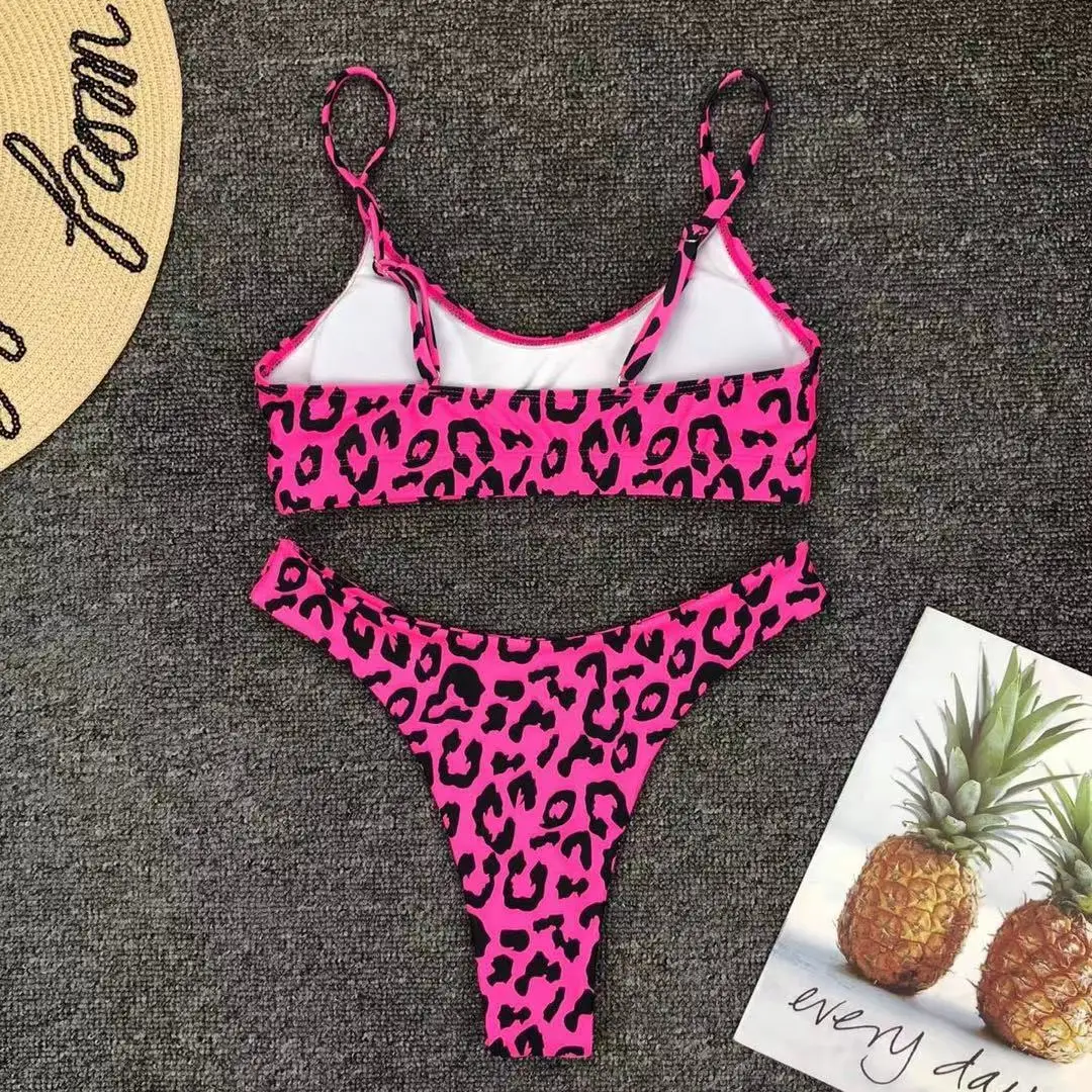 Women Swimwear Leopard Bikinis
