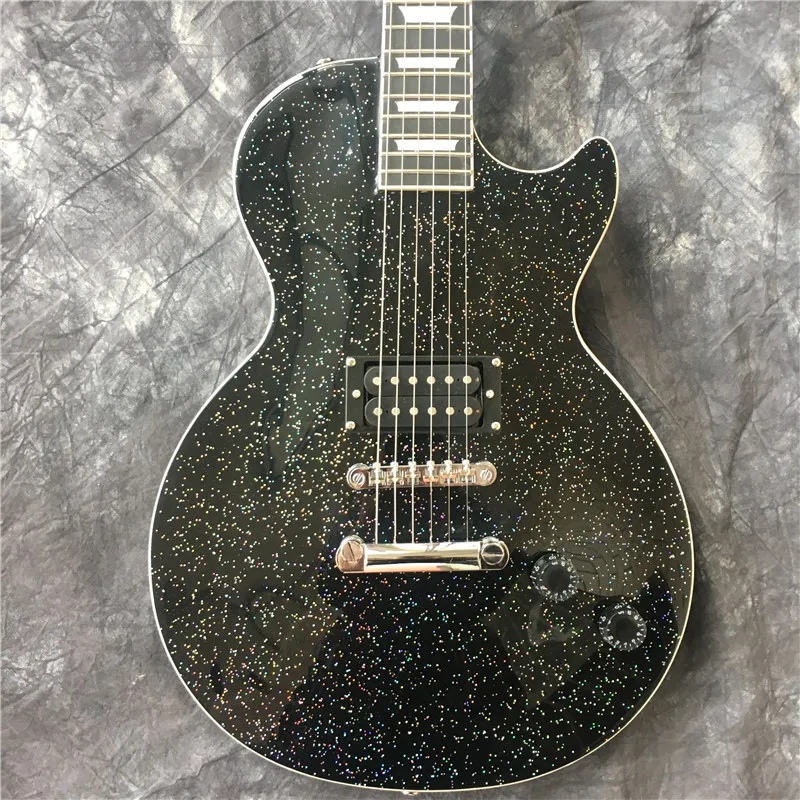 

Free Shipping Factory Custom Shop New High Quality Lp Custom Black Gold Electric Guitar