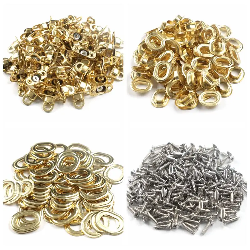 Oval Eyelet Rotating Latch Garden Pergola Windproof Tarpaulin Installation Accessories Copper Twist Locks Turnbuckle 10Sets tarpaulin installation accessories