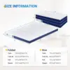 Folding Mattress Queen, Trifold Mattress 4 Inch Memory Foam for Guest Room/Caravan/Camping/Travel Mattress, Tri Folding Mattress 4