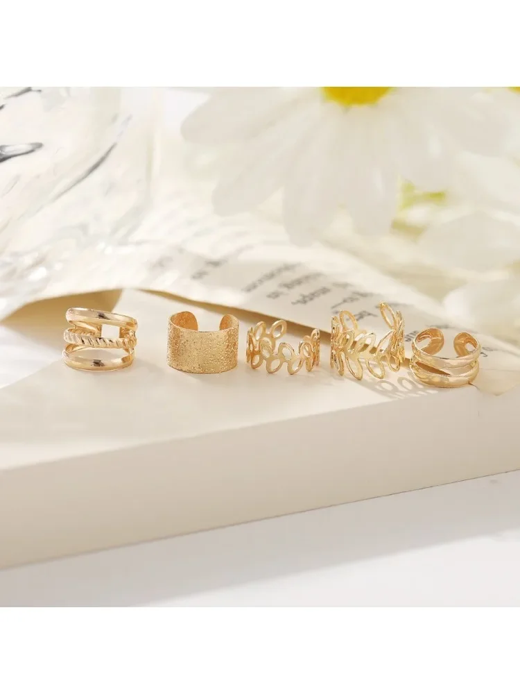 Ear Clip Earrings Clip Earrings Ear Clip Ear Accessories 5-piece ear clip women simple C-shaped ear clip set accessories without holes