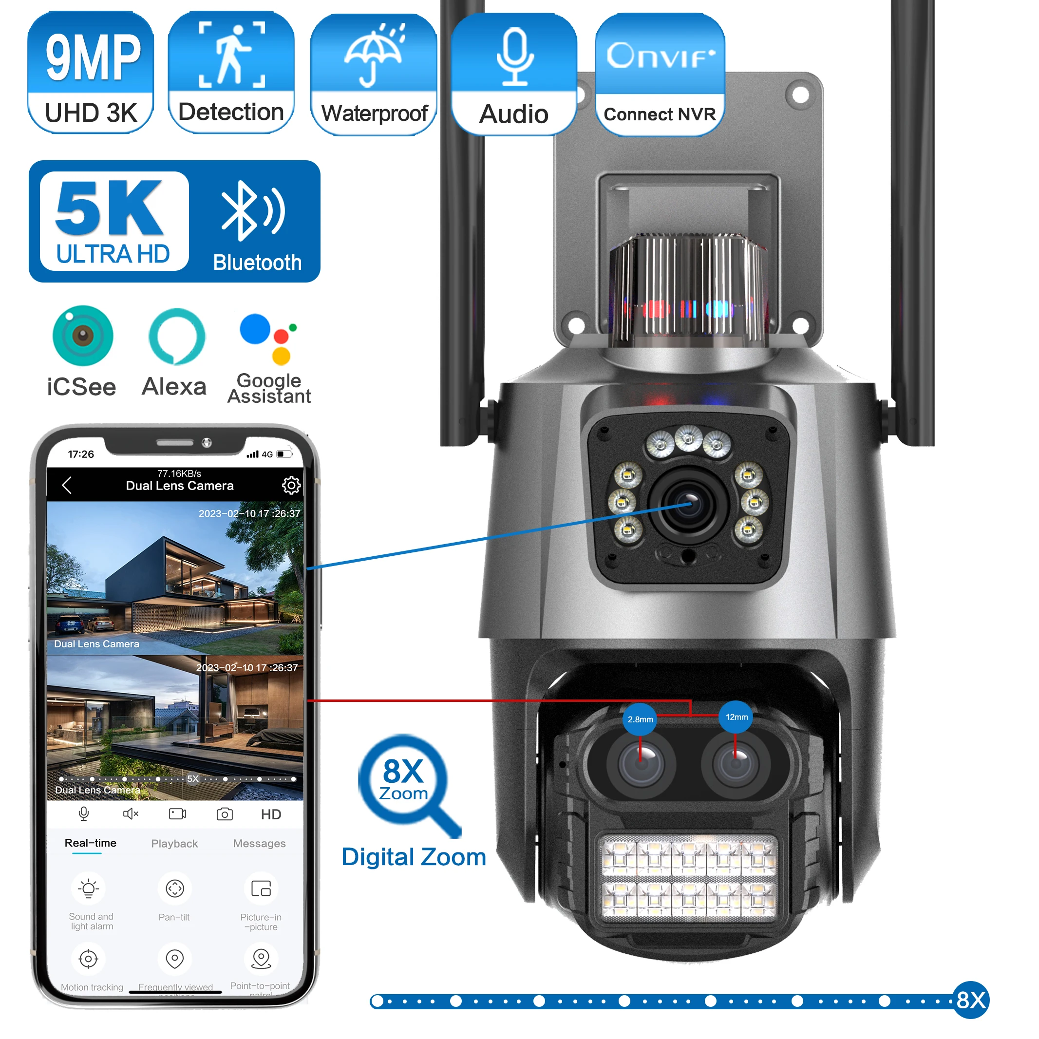 9mp-4k-hd-ptz-ip-camera-outdoor-three-lens-dual-screen-8x-zoom-security-wifi-camera-video-surveillance-icsee-alexa-nvr-bluetooth