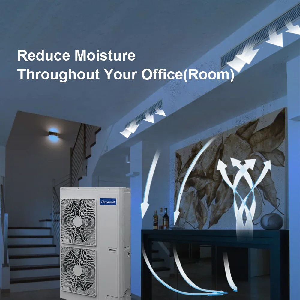 Industrial Multi Zone Split Inverter Air Conditioner 24000Btu 36000Btu Cassette Duct Air Conditioning 6