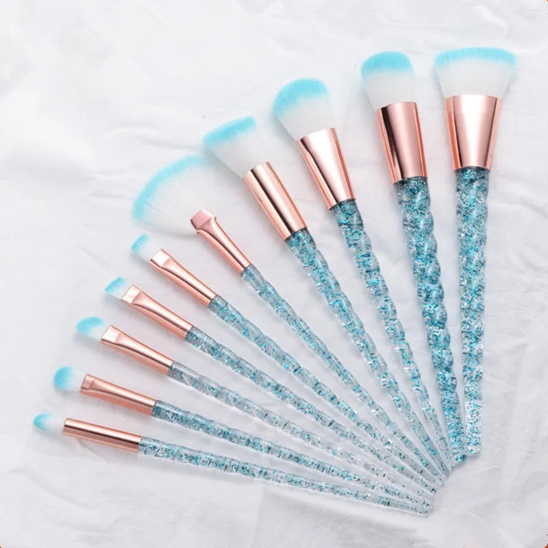 Set Di Pennelli Per Trucco Unicorno Maquiagem Foundation Powder Cosmetic Blush Eyeshadow Women Beauty Glitter Make Up Brush Tools