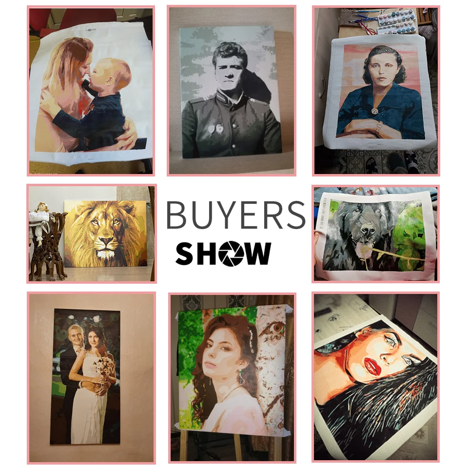 Personality Photo DIY Oil Paint Paintings By Numbers Picture Drawing by Numbers Canvas Coloring by Acrylic