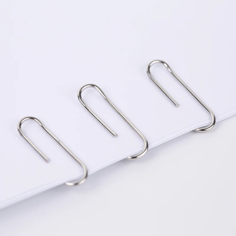 200pcs/box Paper Clips Durable and Rustproof Metal For Home School Office Document Organizing Supplies