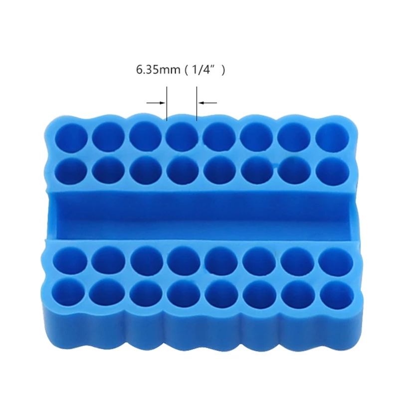Screwdriver Storage Box 2 Pieces/set 32 Holes Hex Shank Screwdriver Bits Holder Plastic Storage Tray Organizer Compact Size Portable
