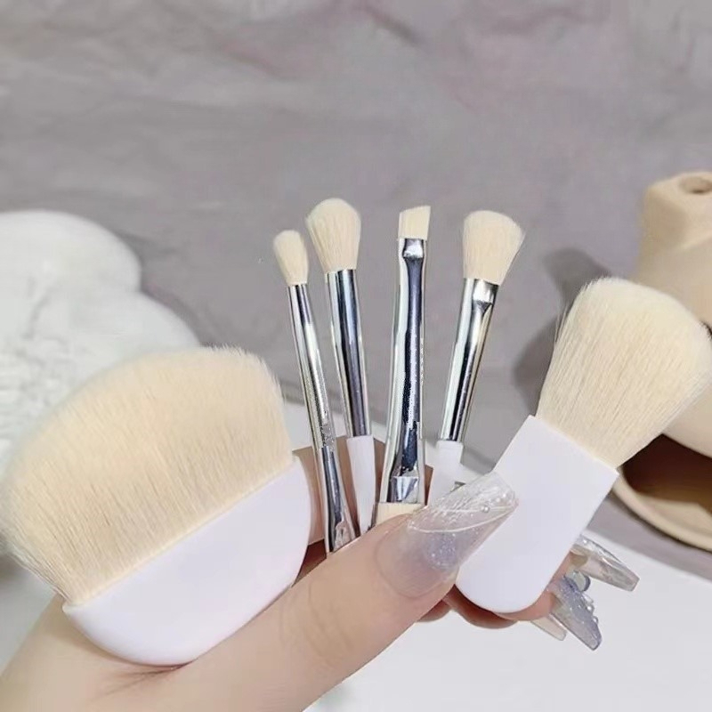6Pcs Mini Travel Makeup Brushes Set Soft Concealer Brush Beauty Foundation Eye Shadow Tool Eyelash Brush Cosmetic Tools with Box
