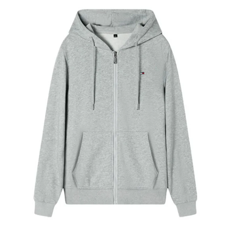 Men's Autumn and Winter Thickened Couple Hooded Zipper Hoodie Embroidered Warm Jacket mens hooded jacket Women's Cardigan