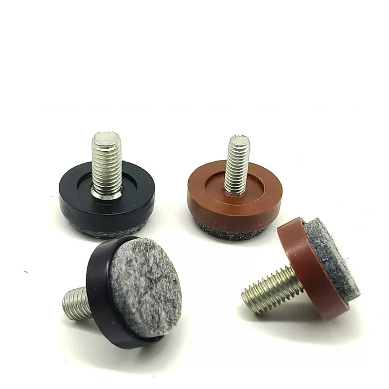 4-24PCS 무소음 펠트 가구 조절식 발 나사 캐비닛 이동식 무소음 가구 플라..