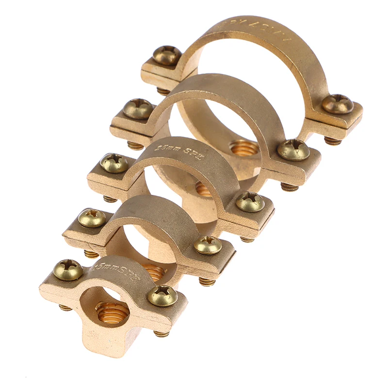 

1PC M10 Fit 15mm 22mm 28mm 35mm 40mm OD Tube Brass Pipe Clamp Bracket Support Hanger Fixed Plumbing Water Wholesale