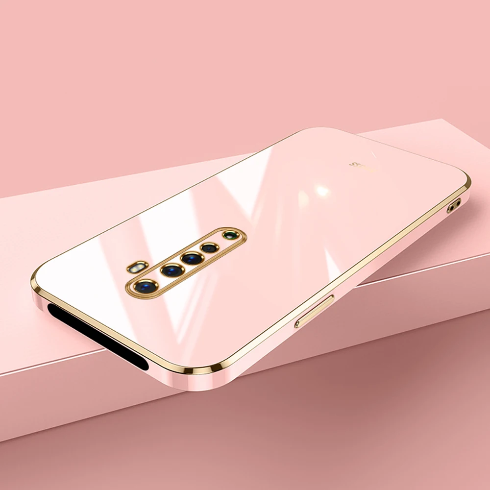 Luxury Square Plating ShockProof Silicone Back Cover