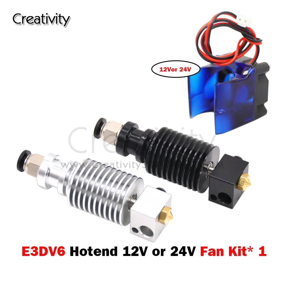 3D Printer Parts E3D V6 Hotend High temperature version J-head 0.4/1.75MM nozzle Remote extruder Accessories 12V 24V