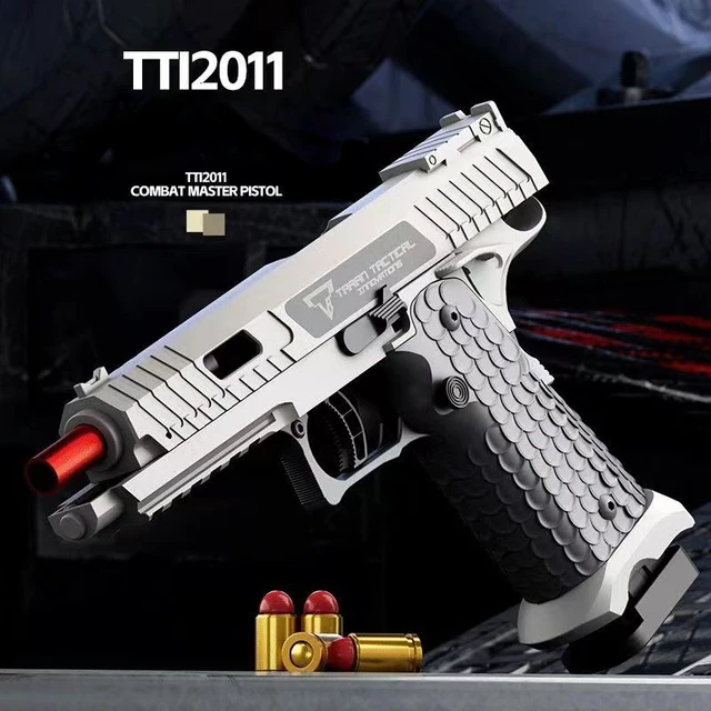 Automatic Desert Eagle 2011 Pistol Decompression Radish GunContinuous Shell Ejection Empty Hanging Revolver Toy Gun Boys Gift 2