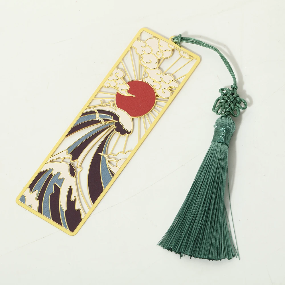 Zephyr Tour Brass Bookmark Tassel Pendant Book Clip Metal Pagination Mark Student Gift Stationery School Office Supplies Metal Bookmark Bookmark Page Holder Bookmarks Stationery Supplies
