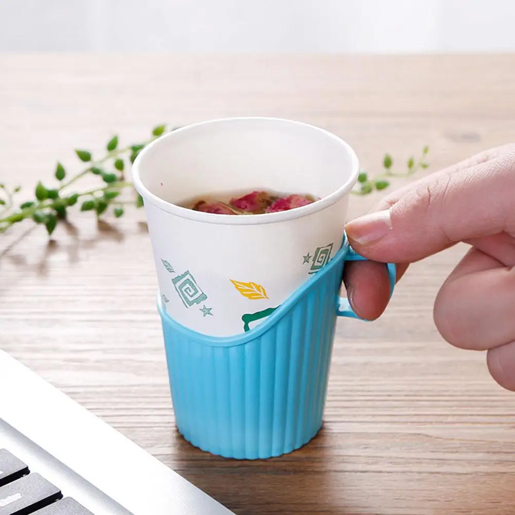 20 Pcs Hot Cup Disposable Paper Holder Office Iced Coffee Tumbler Pram Pp Mug Portable
