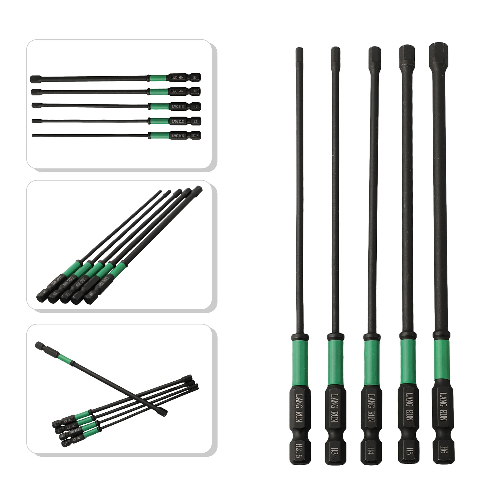 

5PCS 150mm 1/4 Hex Shank Screwdriver Bit Magnetic Impact Repair H2.5 H3 H4 H5 H6 Electric Bits Workshop Equipment Hand Tools