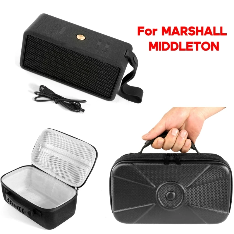 Custodia Quadrata Per Altoparlante Custodia Antiurto Per Il Trasporto Per Marshall Middleton Speaker Bag Con Supporto Protettivo Per Tasca Interna