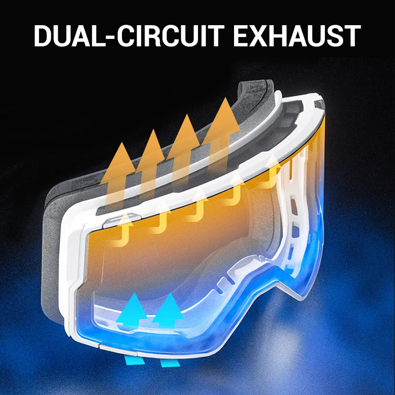 KAPVOE Men Women Double Layers Anti-Fog Ski Goggles Snowmobile Eyewear Outdoor Sport Snow Snowboard Glasses Magnetic Lenses New 4