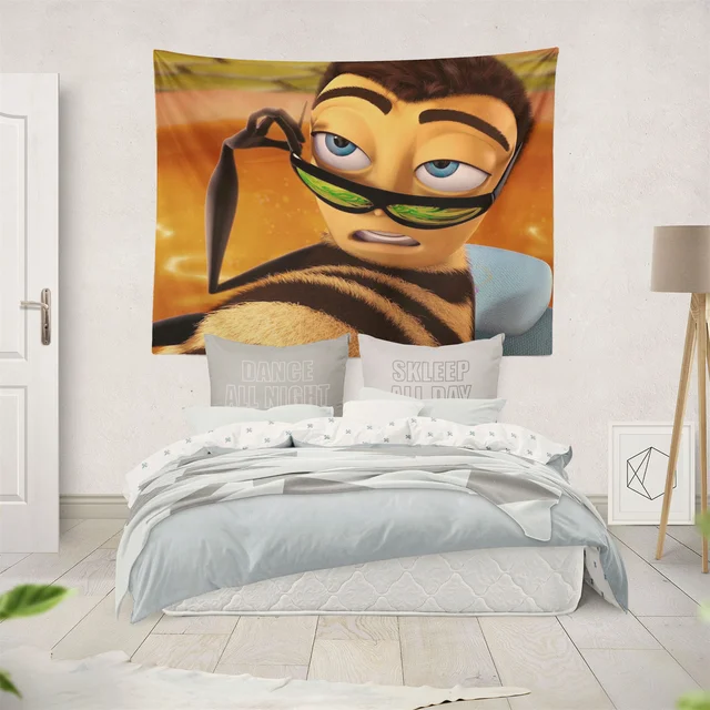 Aertemisi Barry B. Benson Bee Movie Meme Gobelin Falfüggő Művészet Hálószoba Nappali Főiskolai Kollégiumi Hátter Otthon - Image 4