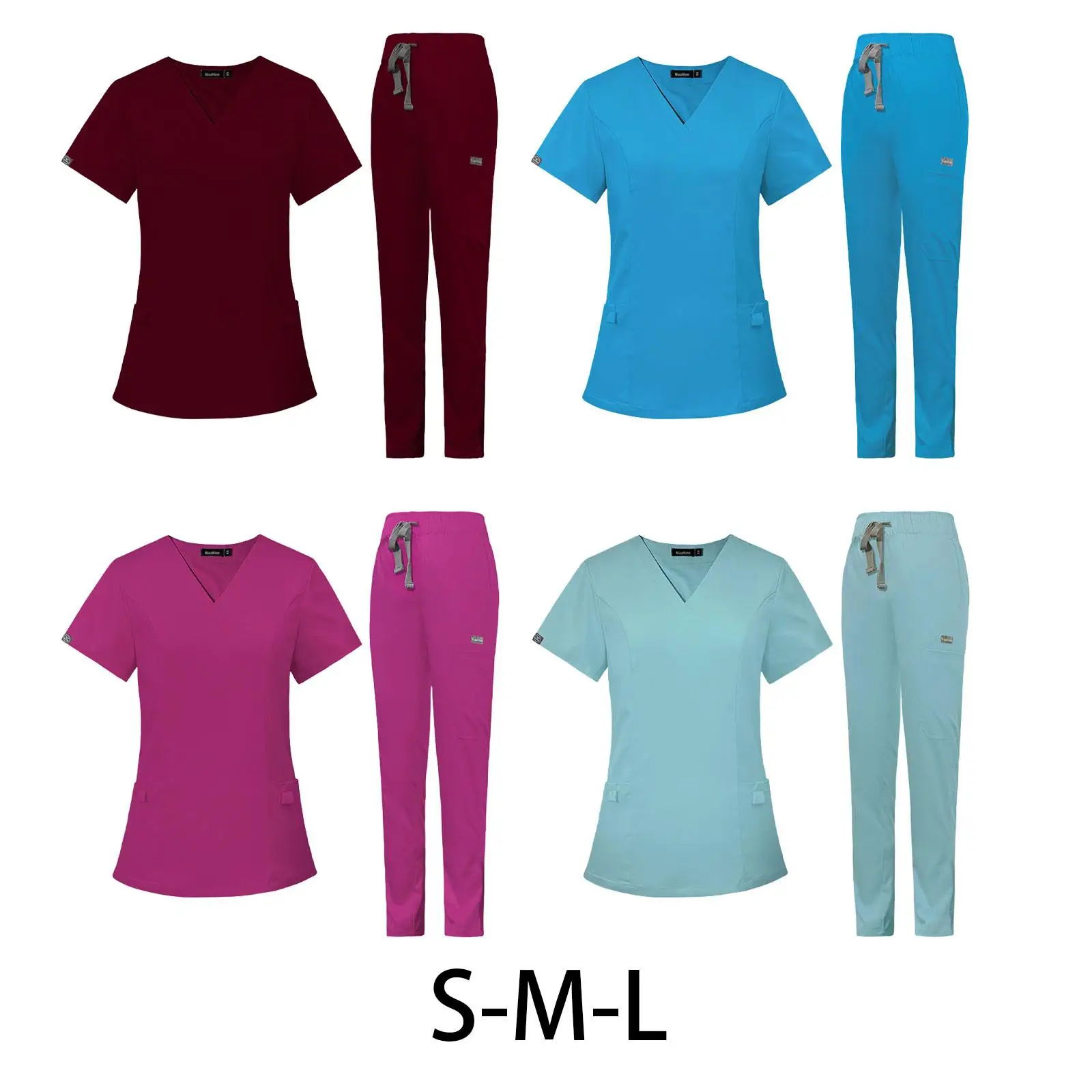 

Nursing Uniform Breathable Doctor Comfortable Women Scrub Set Top Jogger Pants for Pet Grooming Cosmetology SPA Shop Esthetician