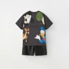 Disney Cool Boy Clothes Designer Za Tops Summer Boy Children Outfits Short Sleeved T-shirt Sport Clothing Children Suit For Boy 2