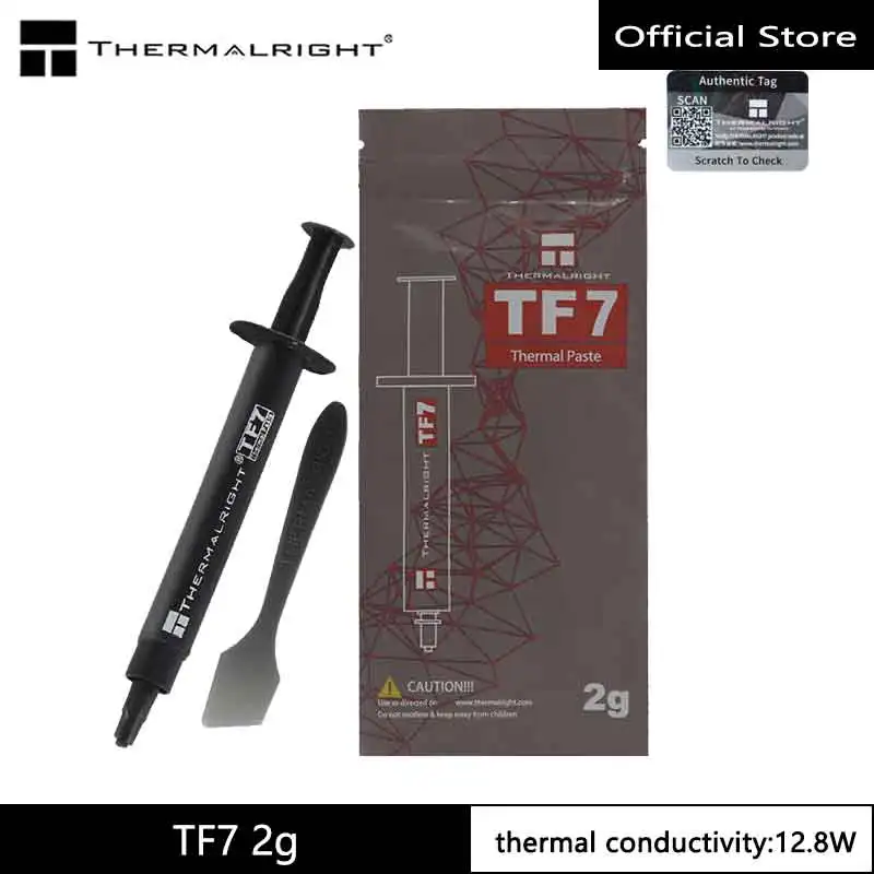 THERMALRIGHT TF7 Thermal Compound Paste, 12.8 W Mk High Performance Heatsink Paste for CPU GPU Graphics Card Cooling