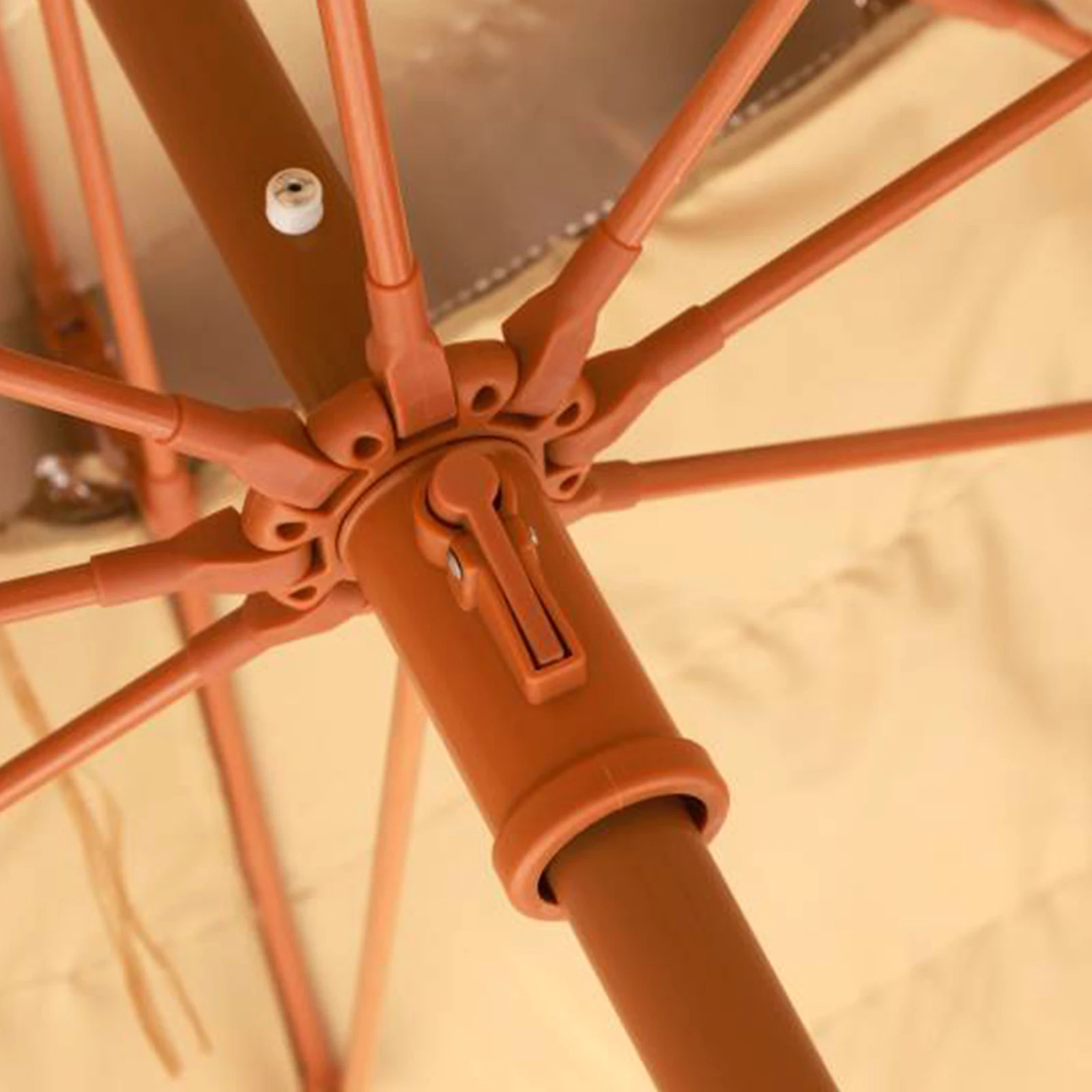 9ft Outdoor Simulation Straw Umbrella with 8 Ribs Outdoor Thatched Tiki Umbrella for Market Terrace Restaurant