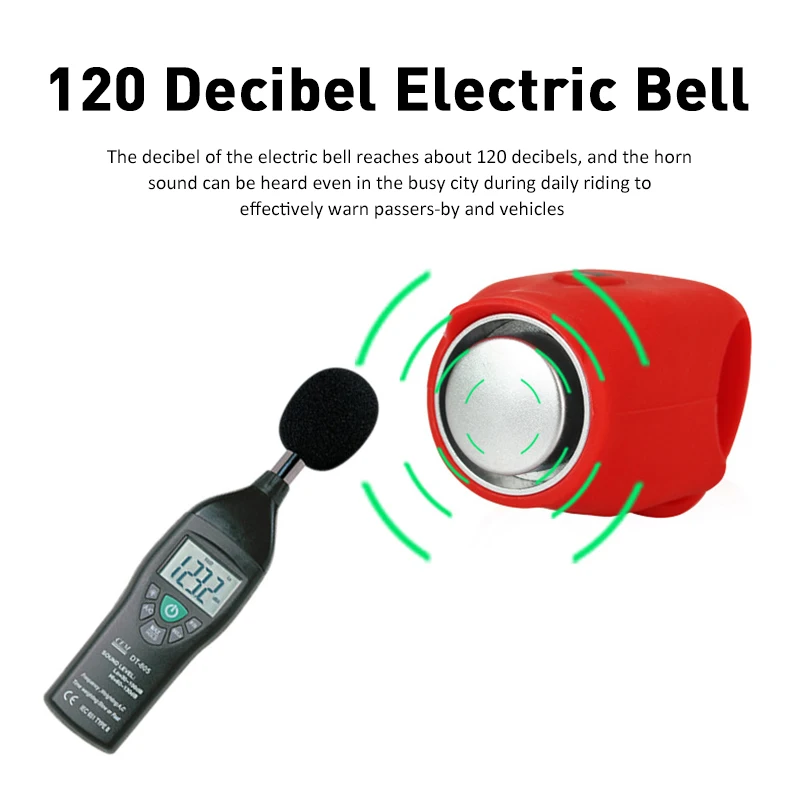 Cycling Bell Ring 120DB Bicycle Horn Motorcycle Alarm