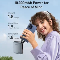Vention 35W Mini Power Bank 10000mAh Fast Charging Portable Charger Powerbanks Built-in USB-C Cable for iPhone 16 Pro Max Huawei 2