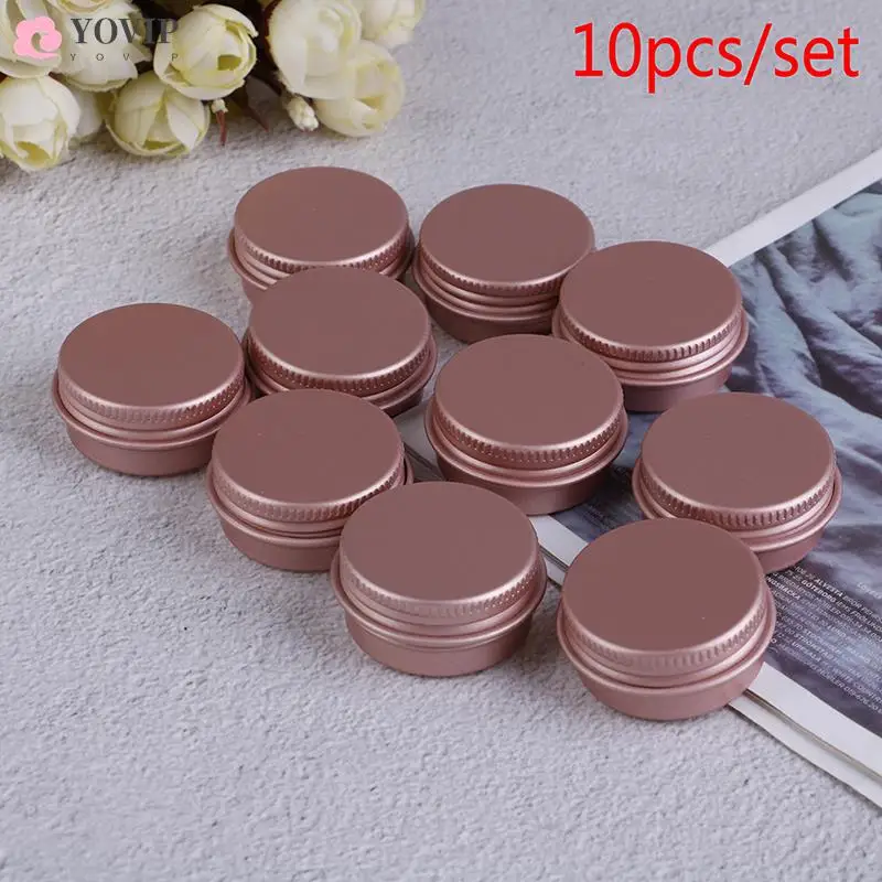 

10ps Metal 10g Tin Cosmetic Cosmetic Containers With Lid Pink Empty Aluminum Pot Jars Eye Cream Hair Conditioner