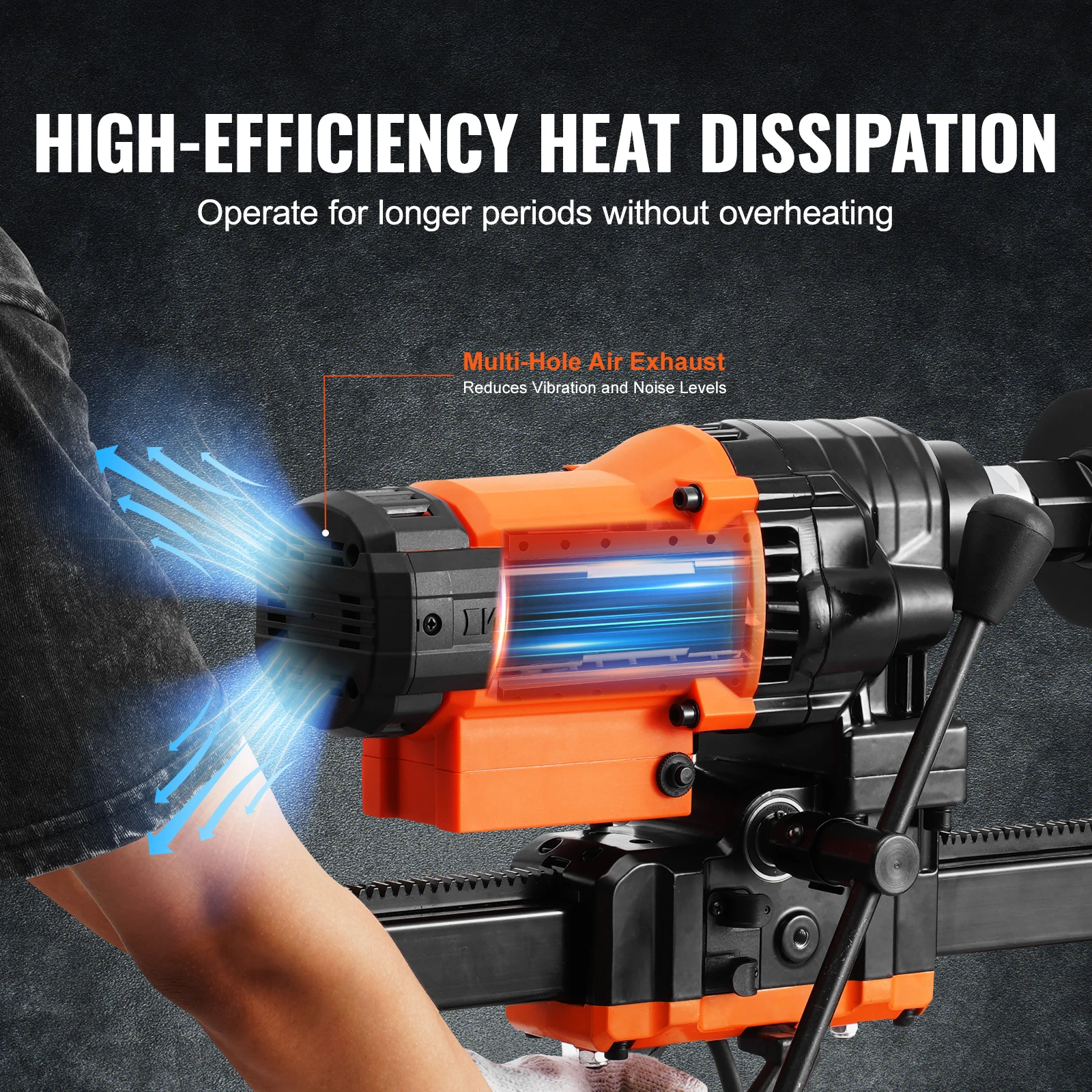 SucceBuy 3000W/3200W Core Drill Machine Drilling Diameter Diamond Stand Core Drill Rig Rugged Concrete Core Drill Wet Dry Use