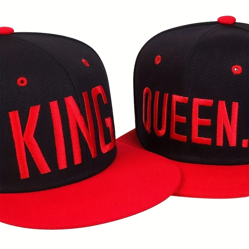 Hip Hop Fashion Baseball Cap King Queen embroidery Snapback Hats