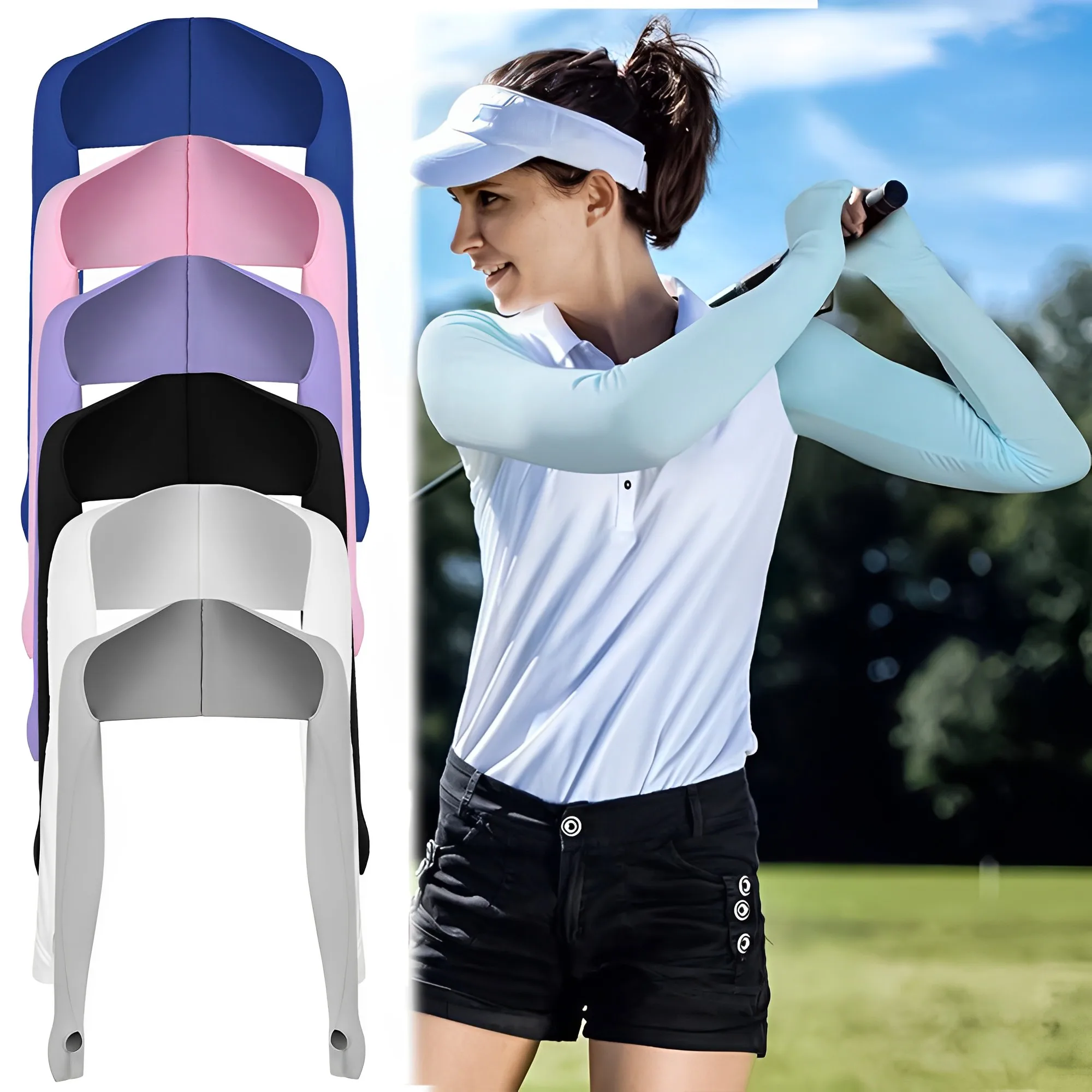 Shawl Arm Sleeves Ice Silk Sleeve Summer UV Protection Hand Cover Cooling Outdoor Running Fishing Cycling Ski Mangas Para Brazo lynmiss summer outdoor cycling sunscreen arm warmer uv protection arm sleeves sports arm warmer cooling sleeves para brazo