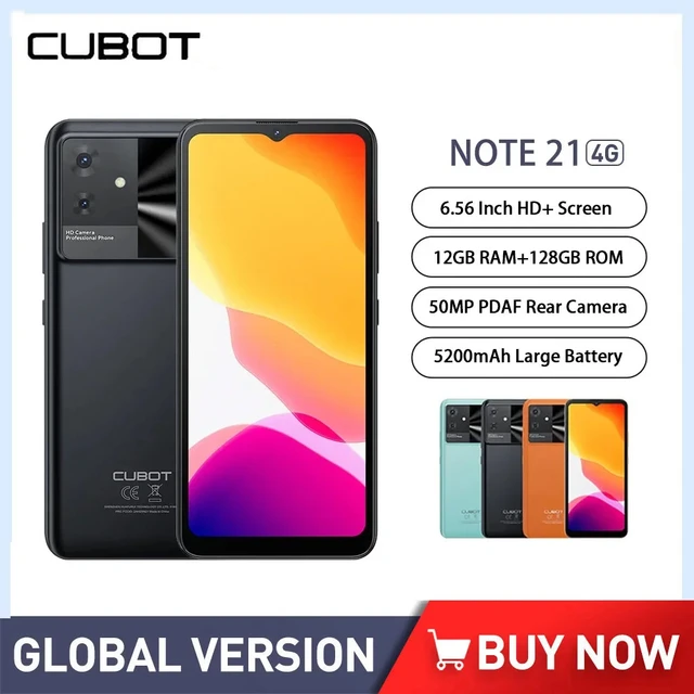 Cubot Note 21 Cheap Smartphones 6.56Inch HD Screen Octa-core 6GB+