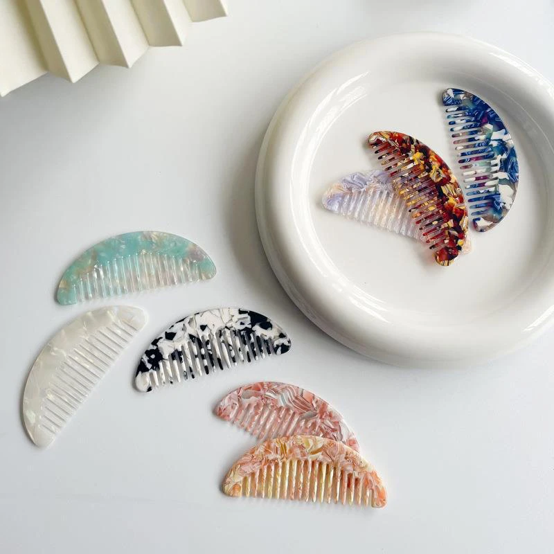 Fashion Acetate Hair Combs Anti-static Massage Hair Brush Hairdressing Colorful Hairdress Salon Styling Tool Travel Accessories hair styling tools hair brush comb