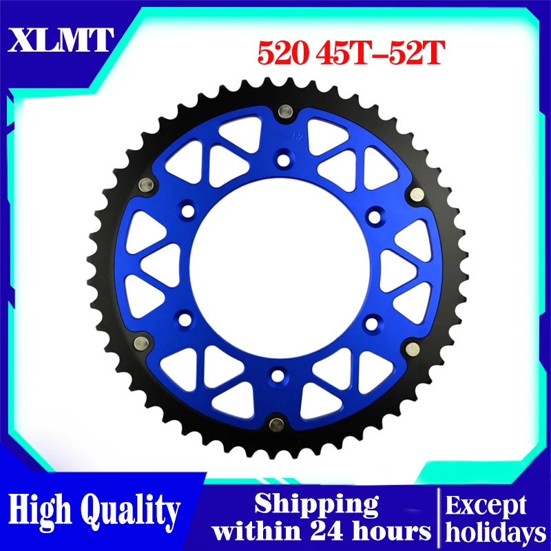 

45T 46T 47T 48T 49T 51T 52T Motorcycle Rear Sprocket 520 chain For FE 250 350 390 450 501 570 FX 450 TE 125 TE 300